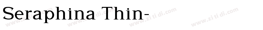 Seraphina Thin字体转换